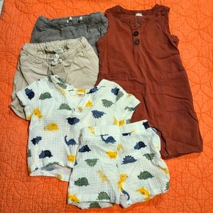 Boys summer shorts and romper bundle